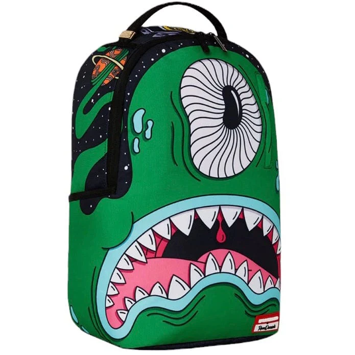 Sprayground Jorge Rodriguez Green Alien Backpack - Image 3