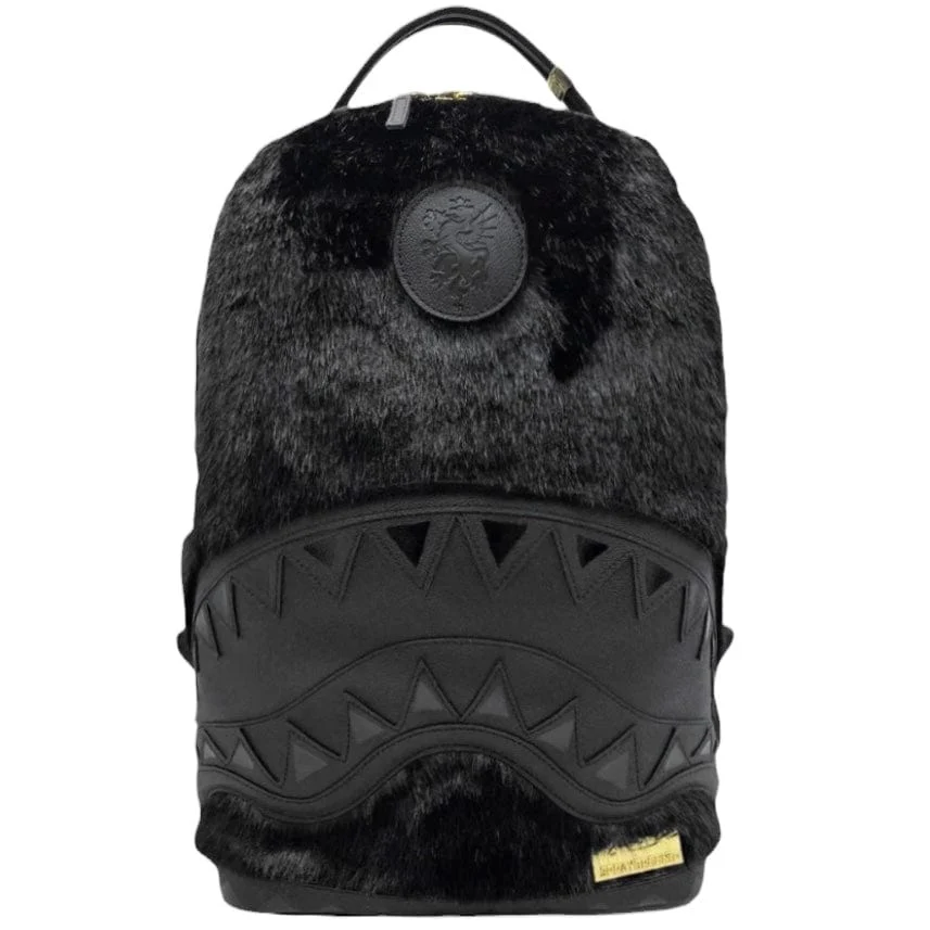 Sprayground Nissim Black DLXSF Faux Fur Backpack - Image 2
