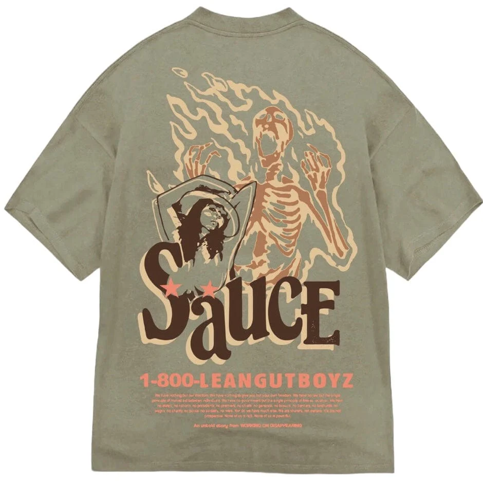 Sugar Hill "Sauce" T Shirt (Vintage Olive) SH24-SUM1-09 - Image 2