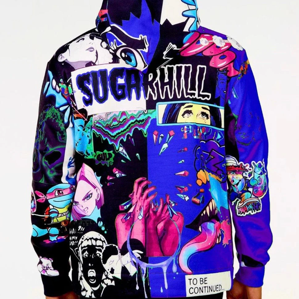 Sugar Hill Split Psycho Hoodie (Royal/Black) SH-FALL20-02 - Image 4
