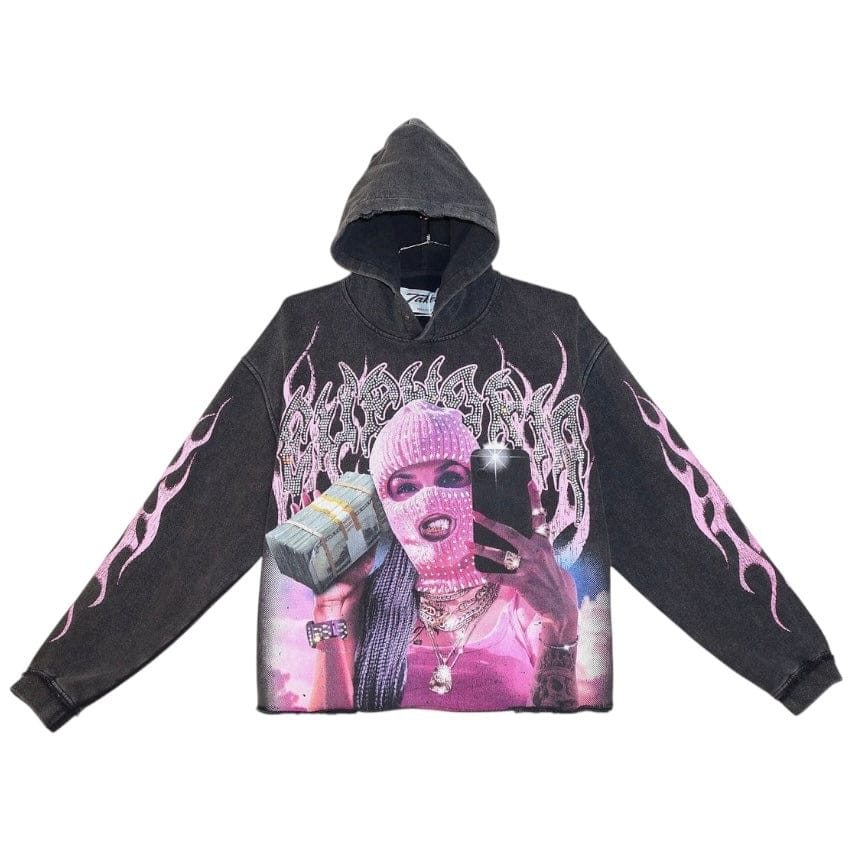 Taker Euphoria Cropped Hoodie (Black) - Image 4