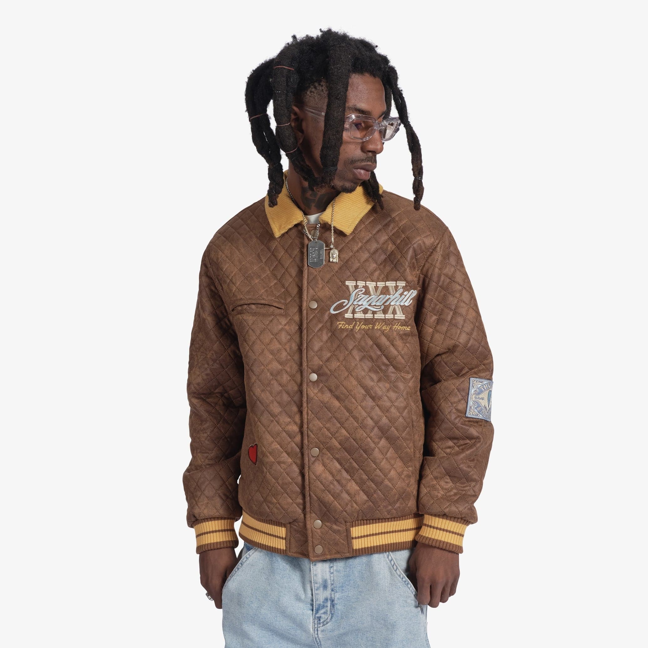 "The Heart" Quilted Jacket (brown) - Image 3