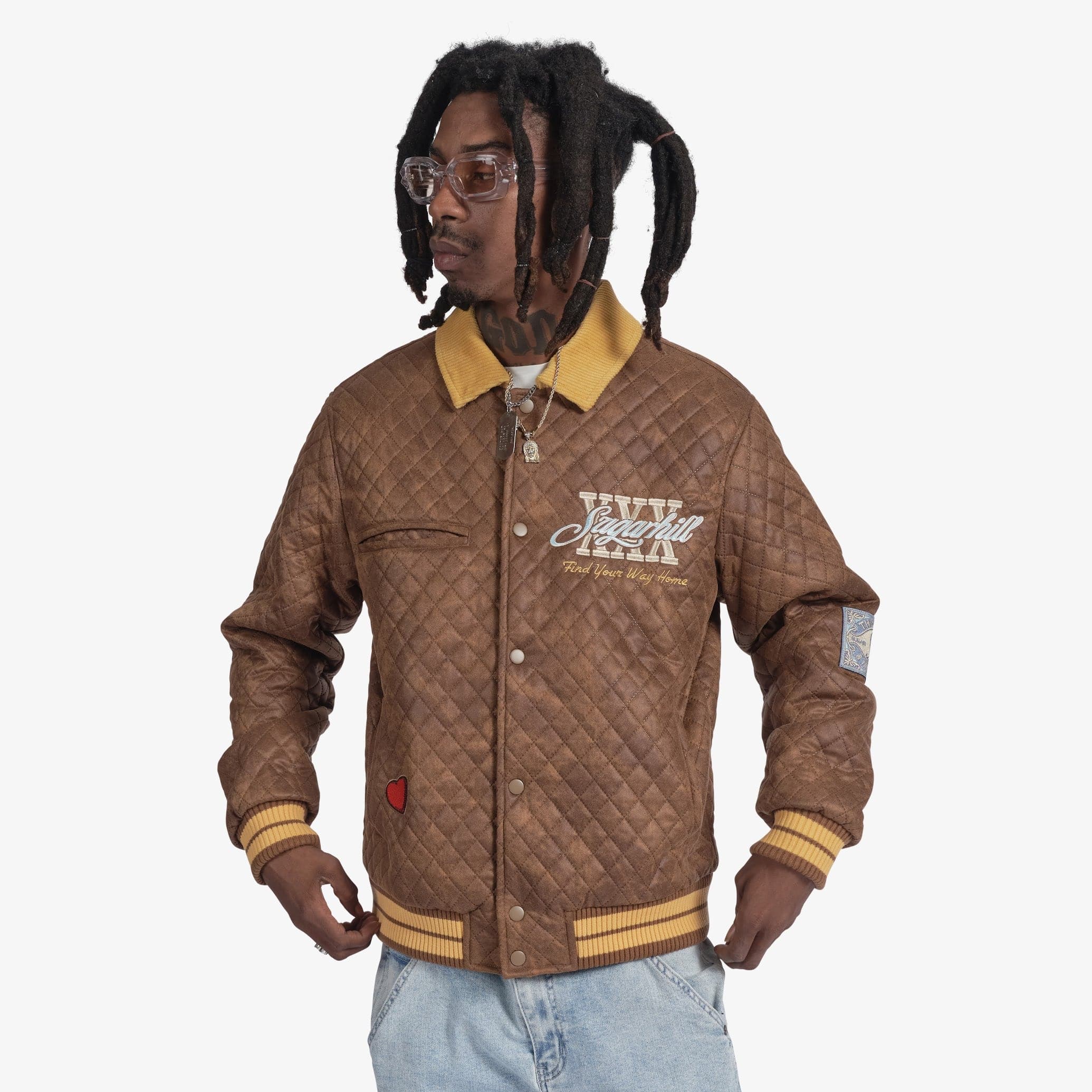 "The Heart" Quilted Jacket (brown) - Image 7