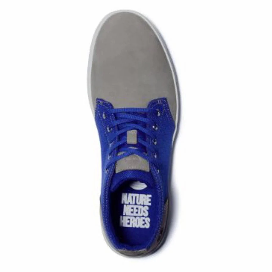 Timberland Davis Square Mixed-Media Chukka Shoes (Grey Nubuck/Blue) A2J7Z030 - Image 2