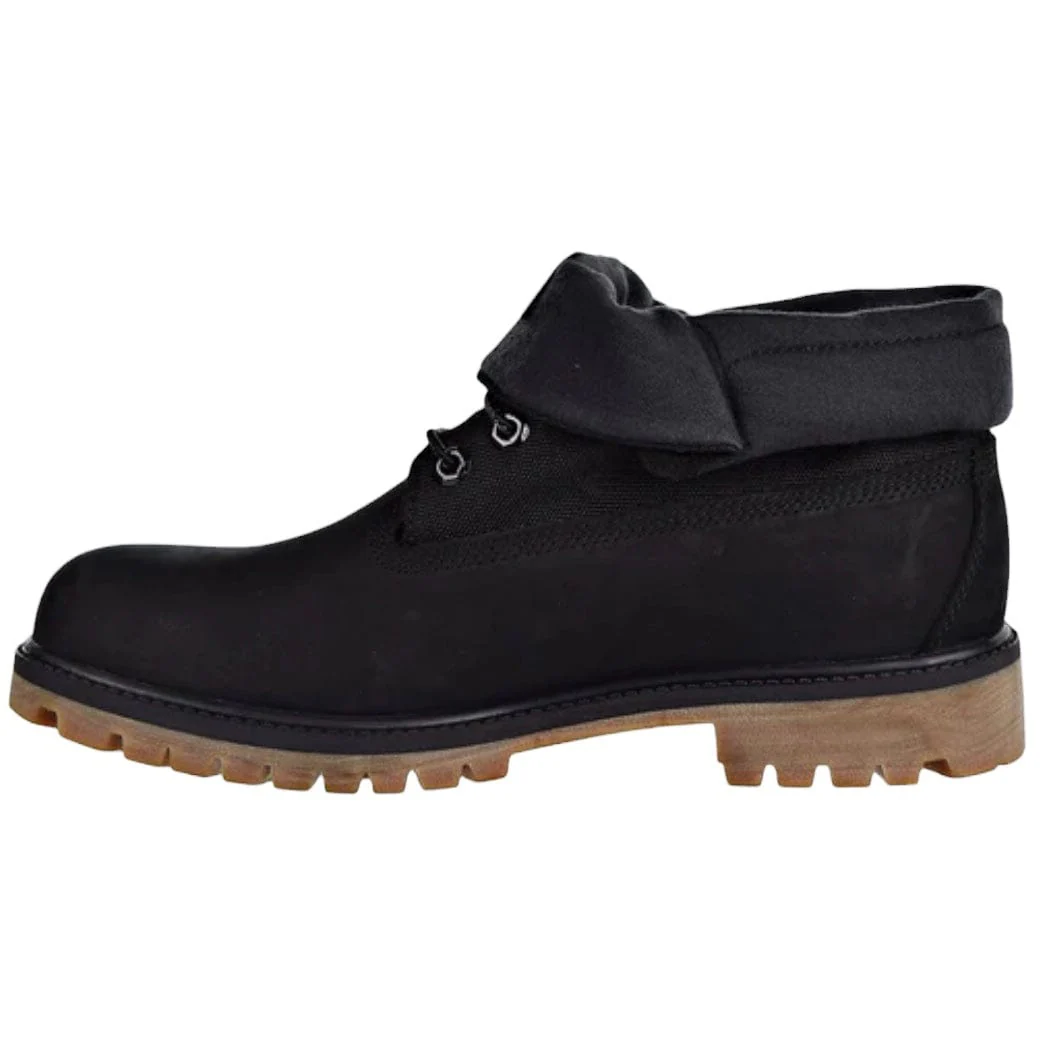 Timberland Heritage Roll Top Boots (Black Nubuck) TB-0A1S5P-001 - Image 2