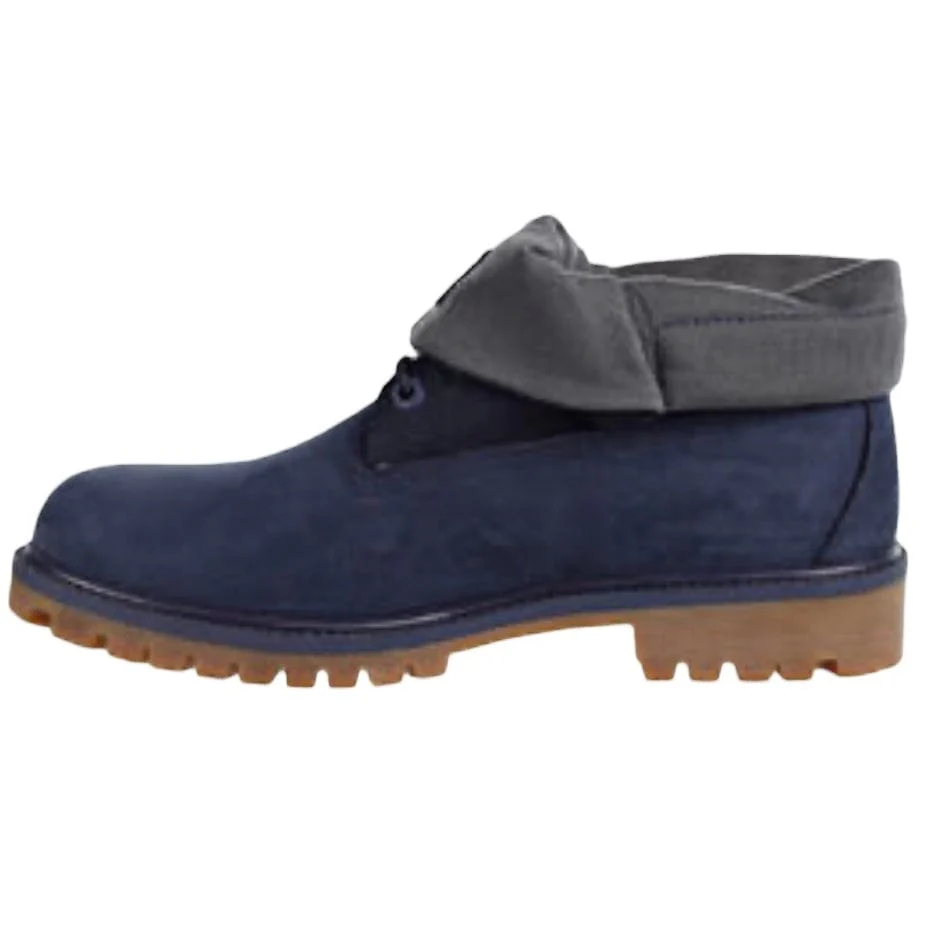 Timberland Heritage Roll Top Boots (Navy Nubuck) - Image 2