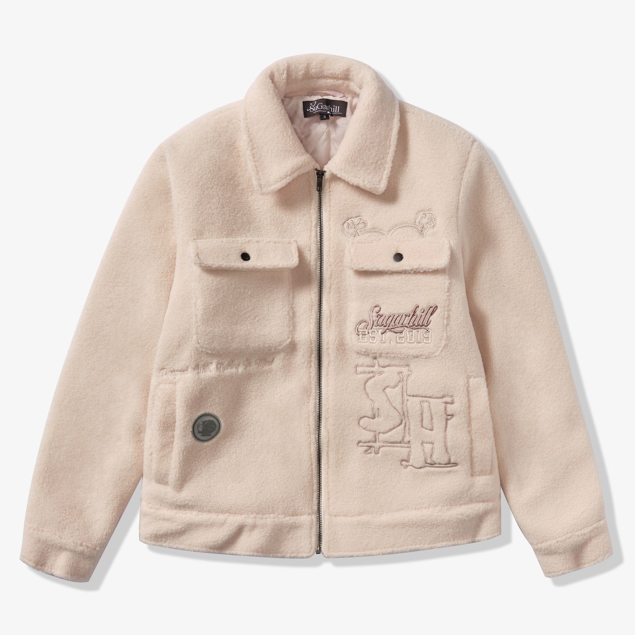 "Toxins" Plush Jacket (ivory) - Image 3