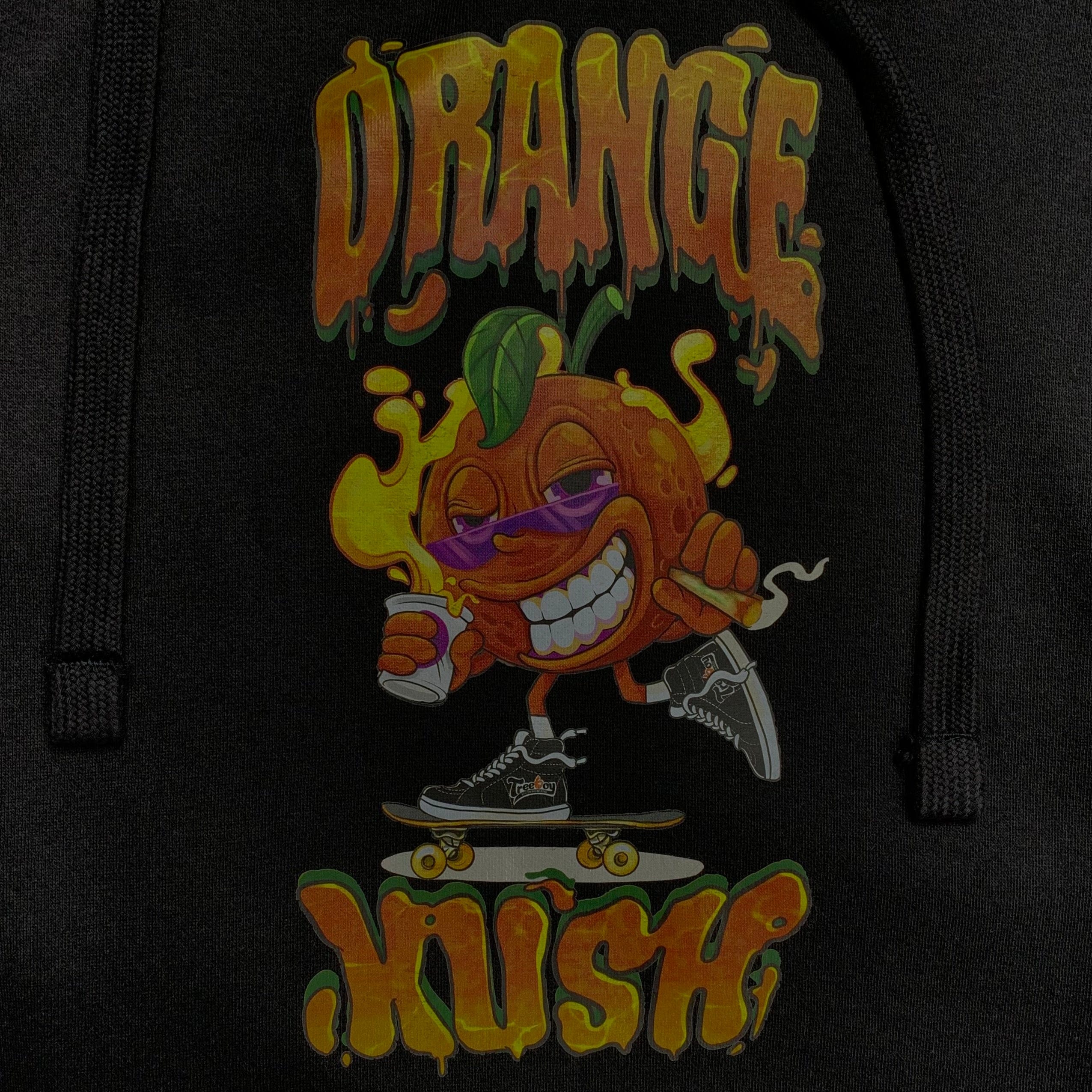 Tree Boy Orange Kush Hoodie (Black) - TBZ12353 - Image 2