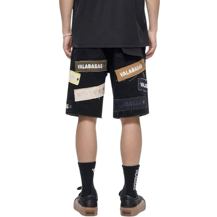 Valabasas Banner Denim Shorts (Jet Black) VLBS-VSH2-1031 - Image 6