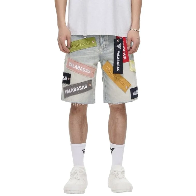 Valabasas Banner Denim Shorts (Lt. Vintage) VLBS-VSH2-1031