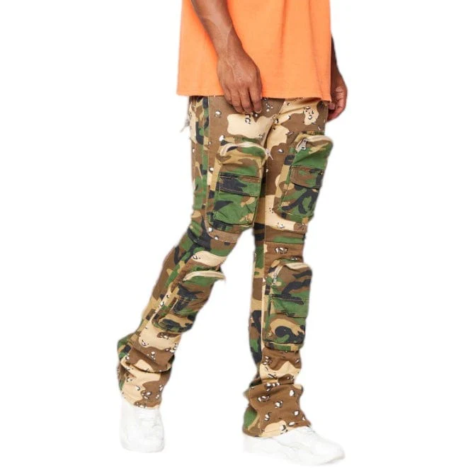 Valabasas Dual Soldier Camp Stacked Flare Jean (Camo) VLBS2722 - Image 3