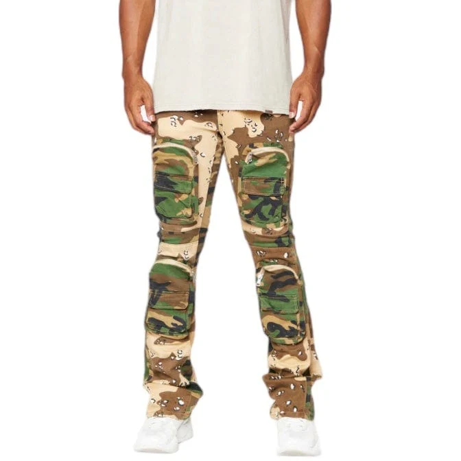 Valabasas Dual Soldier Camp Stacked Flare Jean (Camo) VLBS2722 - Image 6