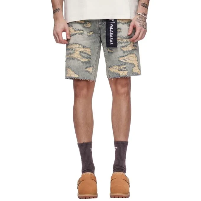 Valabasas Incise Denim Shorts (Vintage Wash) VLBS-VSH1-1009