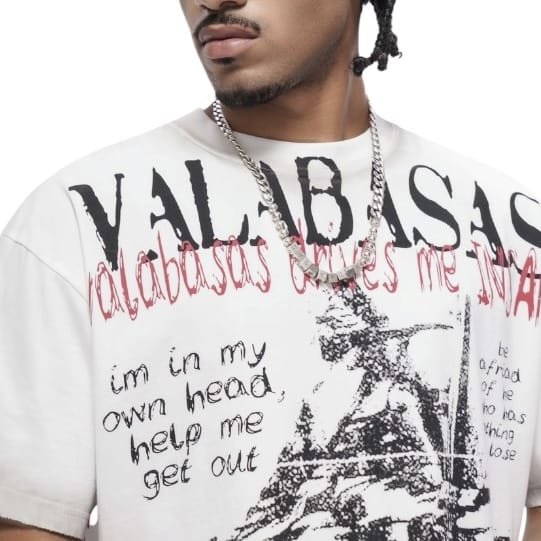Valabasas Insane Tee (White) VLBS-VT1-1085 - Image 5