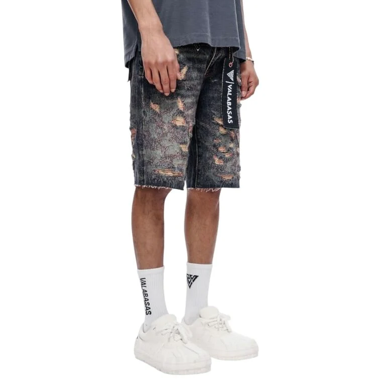 Valabasas Path Denim Shorts (Dark Blue Vintage) VLBS-VSH1-1013 - Image 2