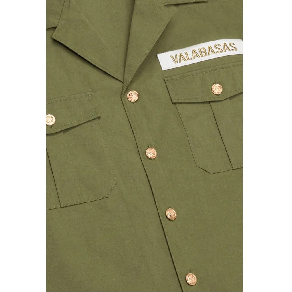 Valabasas "The Rebel" Button Up Shirt (Olive) VLBS41203 - Image 3