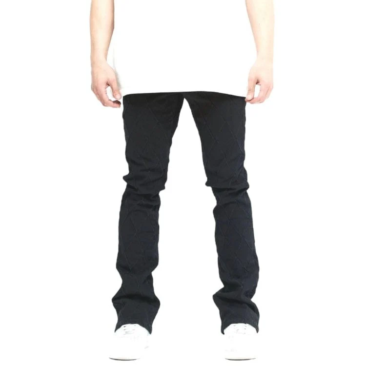Valabasas Tired Stacked Denim Jean (Jet Black) VLBS-VJ3-1002