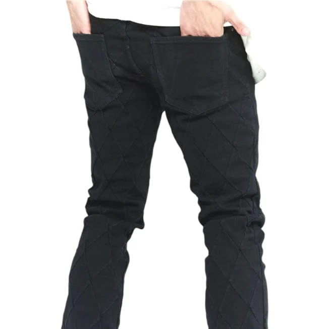 Valabasas Tired Stacked Denim Jean (Jet Black) VLBS-VJ3-1002 - Image 6