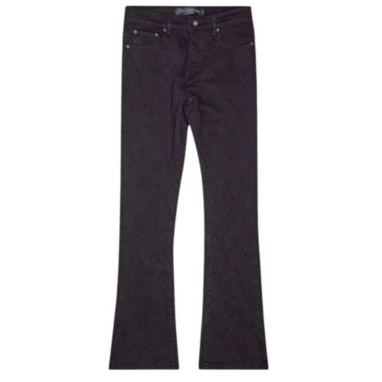 Valabasas Tired Stacked Denim Jean (Jet Black) VLBS-VJ3-1002 - Image 7