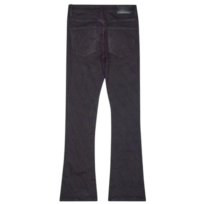 Valabasas Tired Stacked Denim Jean (Jet Black) VLBS-VJ3-1002 - Image 8
