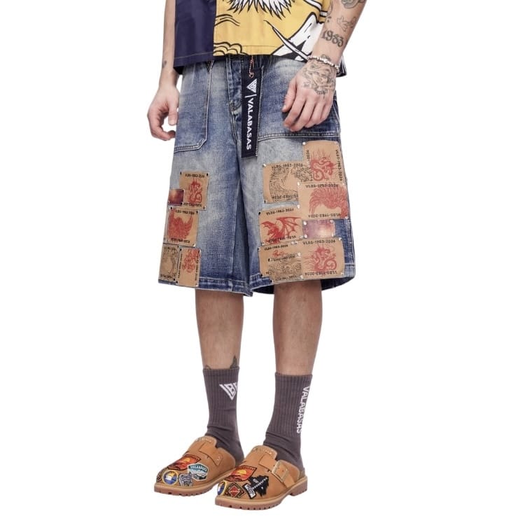 Valabasas Torinx Baggy Shorts (Dark Blue Wash) VLBS-VSH1-1019 - Image 3