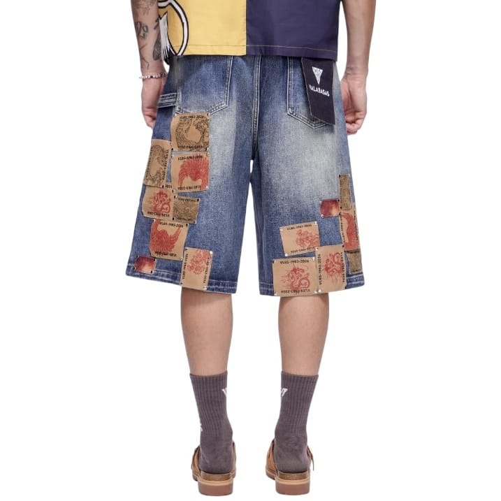 Valabasas Torinx Baggy Shorts (Dark Blue Wash) VLBS-VSH1-1019 - Image 4