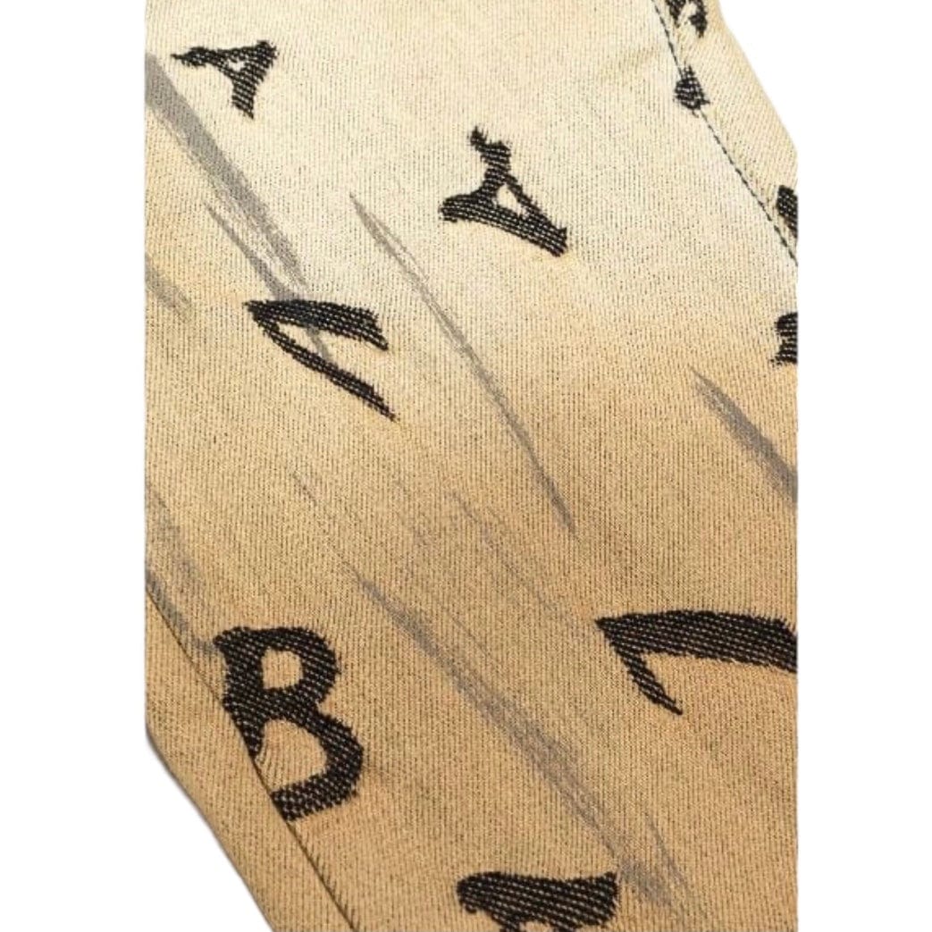 Valabasas "V-Scrabble" Denim Stacked Flare Jean (Chamois) VLBS12202203 - Image 3