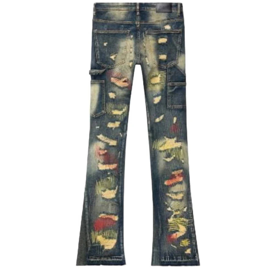 Valabasas "Zero" Denim Stacked Flare Jean (Dirty Vintage Wash) VLBS3986 - Image 2