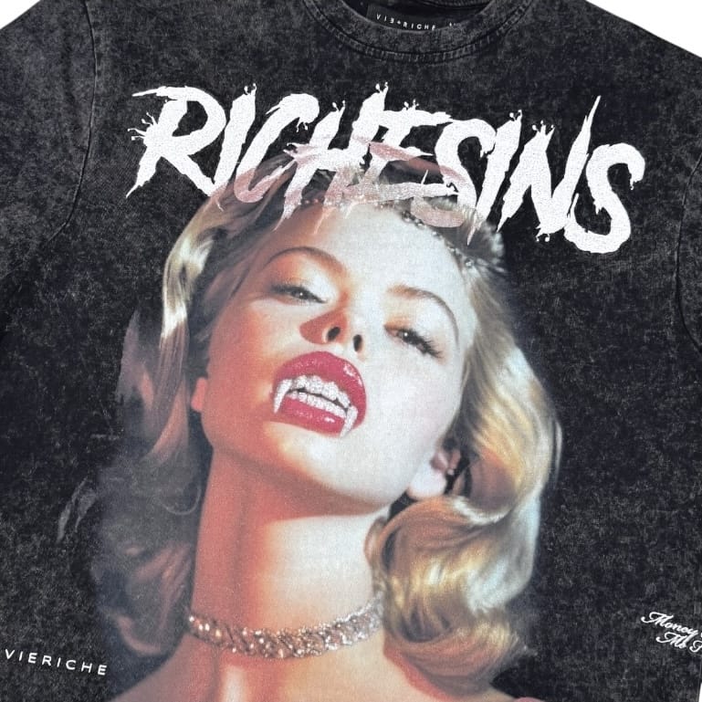 Vie Riche Ice Cold Veins Tee (Black) VR2034-BLK - Image 3