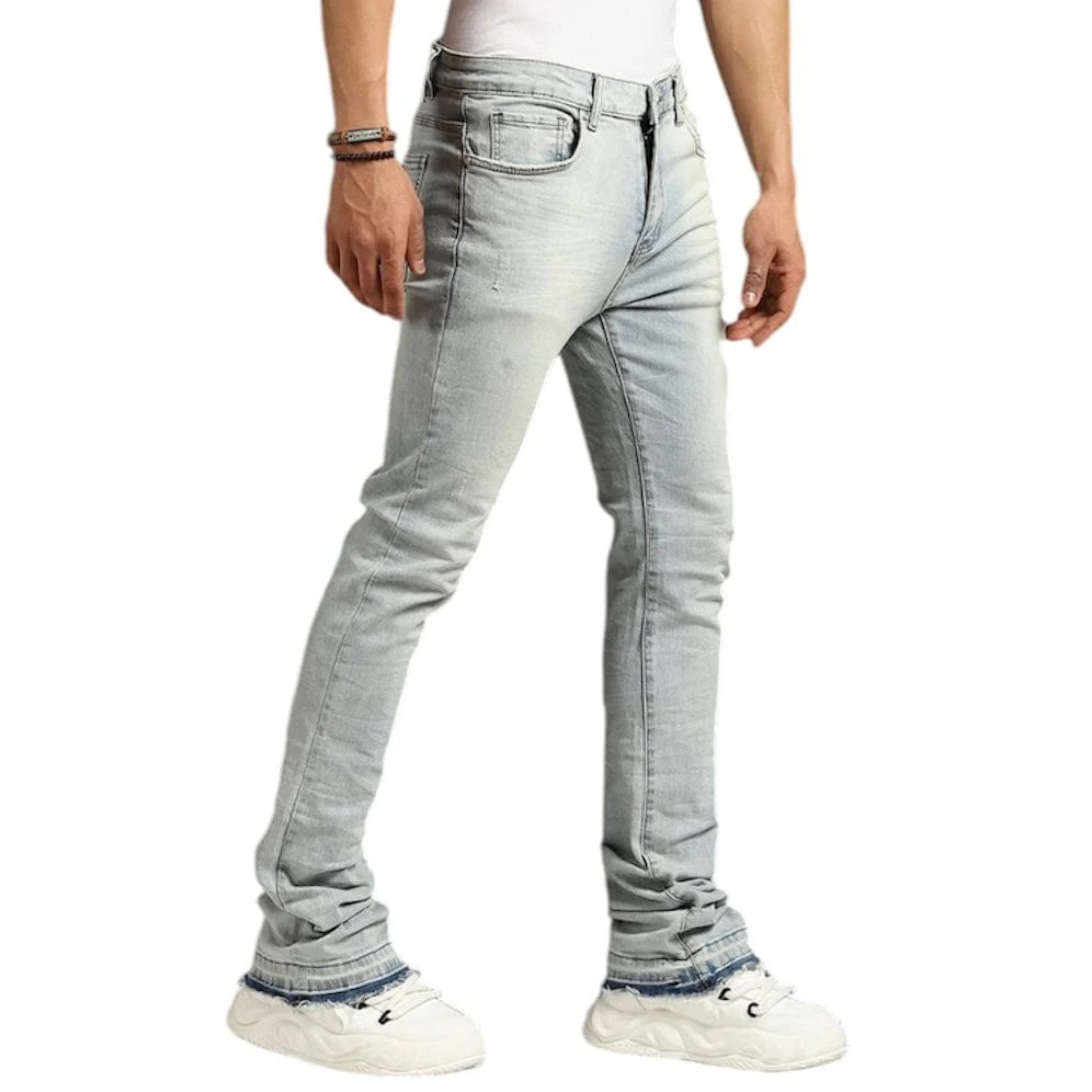 W Stacked Fit Denim (Antique Blue) M8211DA-AN - Image 2