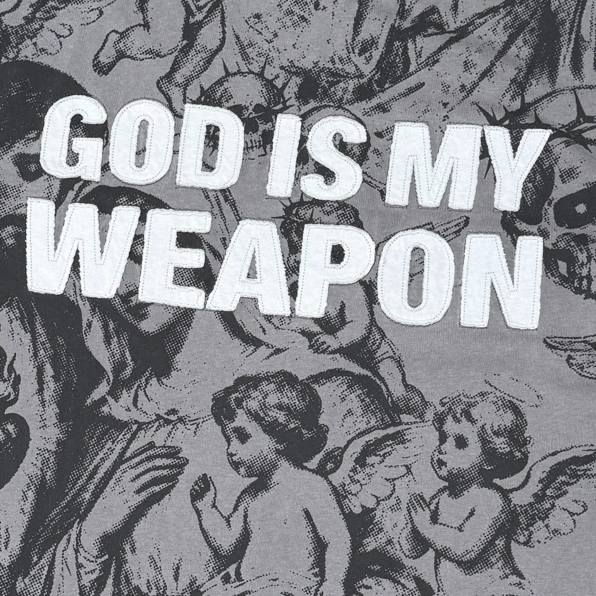 Wrathboy God Is My Weapon Tee (Vintage Grey) WB623-VGY - Image 3