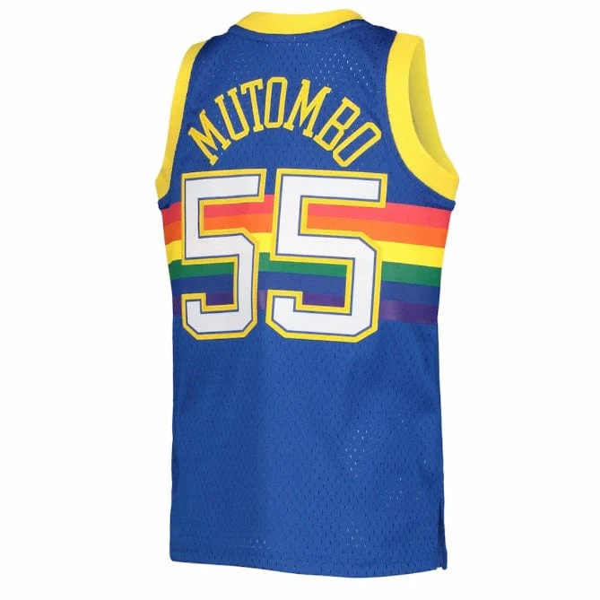 Youth Mitchell & Ness Denver Nuggets Mutombo Dikembe Jersey (Royal) - Image 2