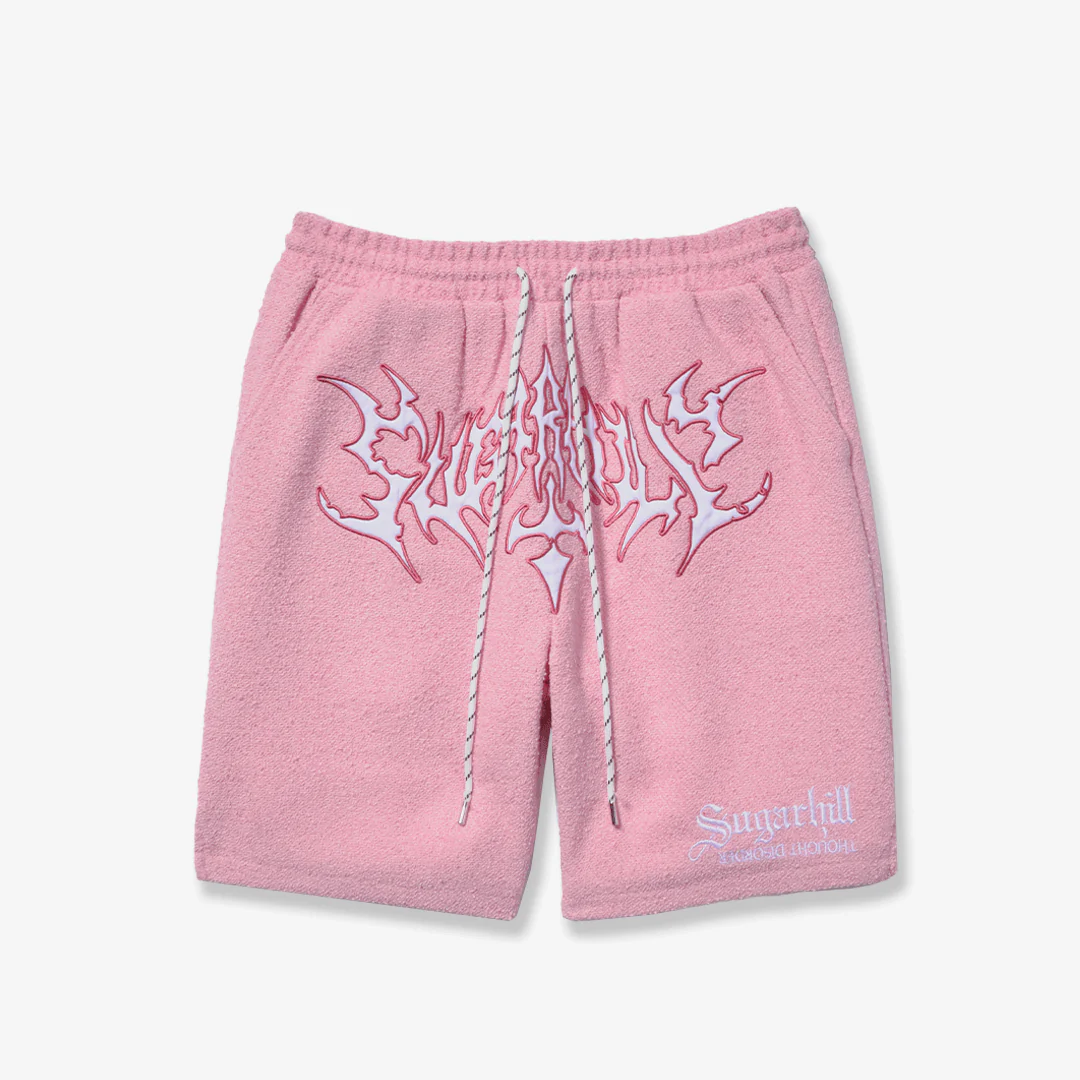 "Zambia" Woven Terry Shorts (pink) - Image 5