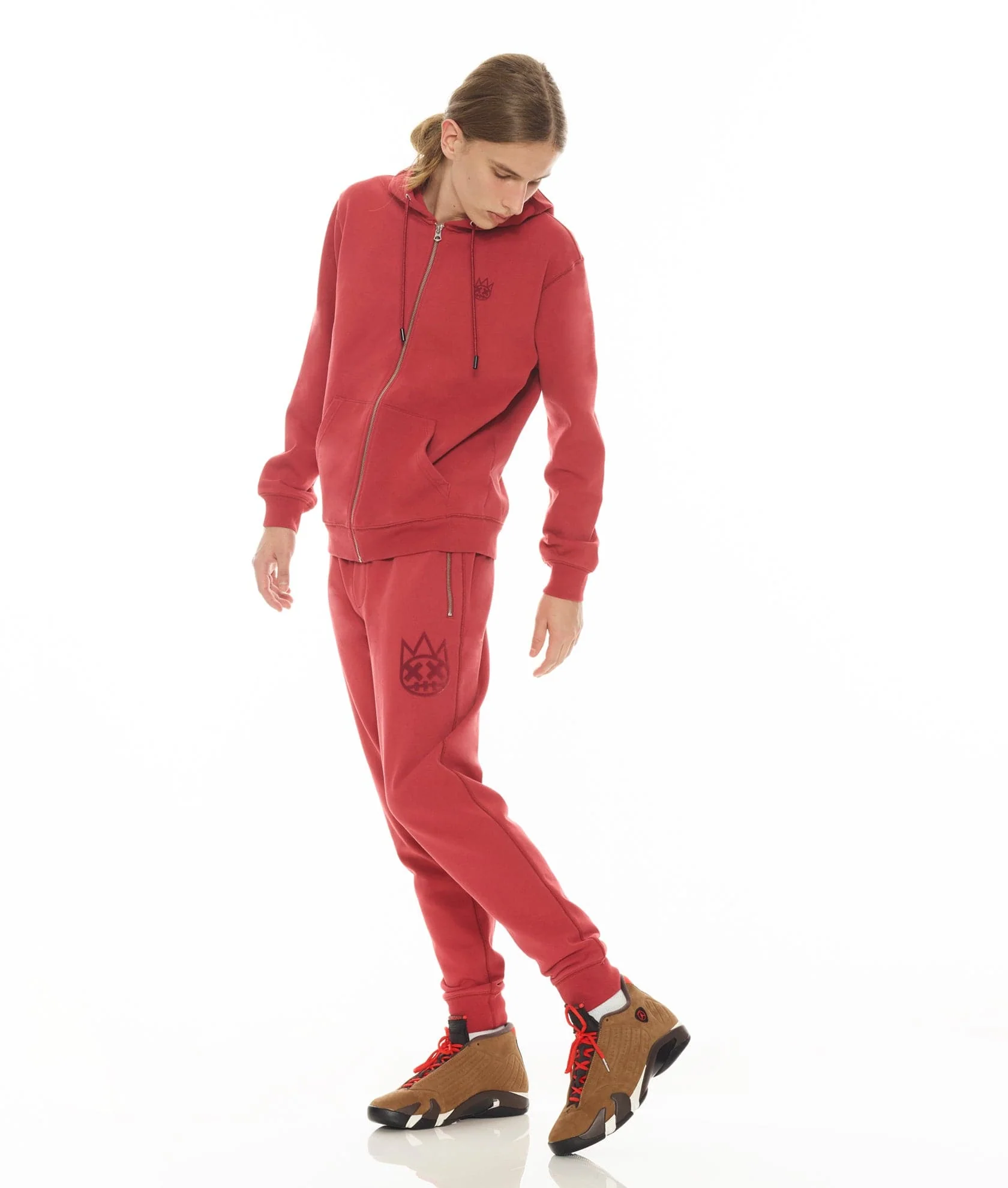 ZIP HOODY IN GARNET - Image 5